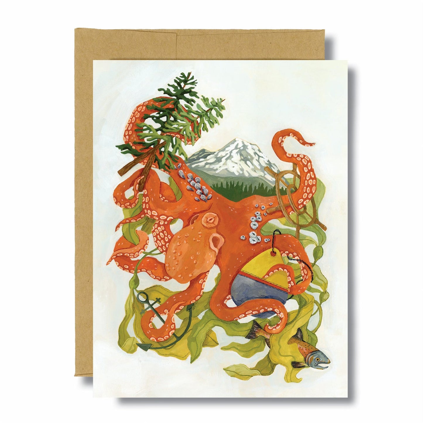 Pacific Octopus 5x7 Card