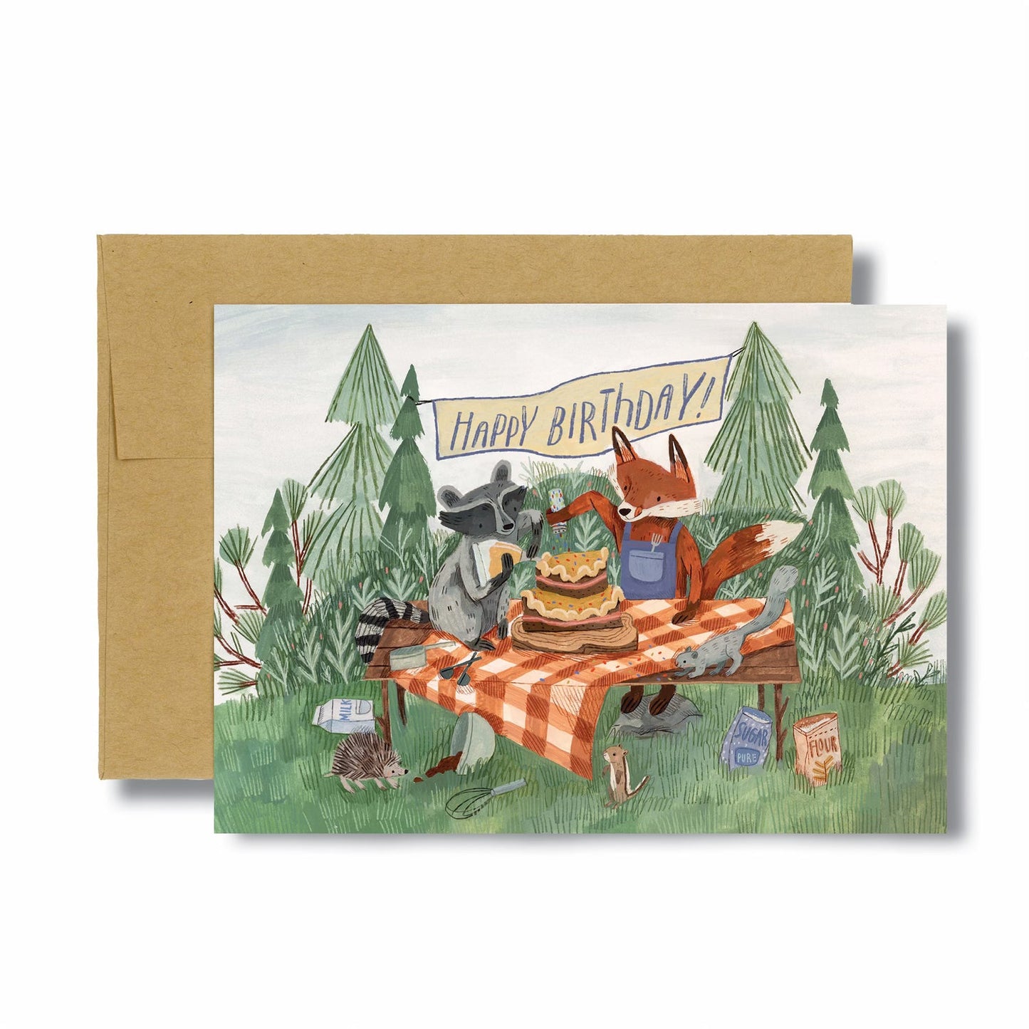 Forest Cake Birthday 5x7 Card