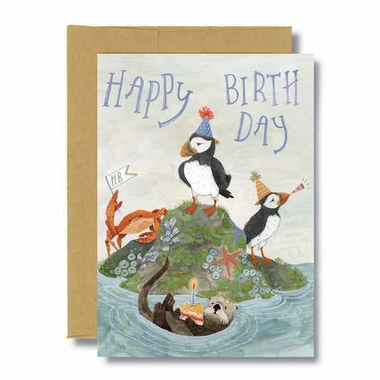 Puffin Birthday 5x7 Card