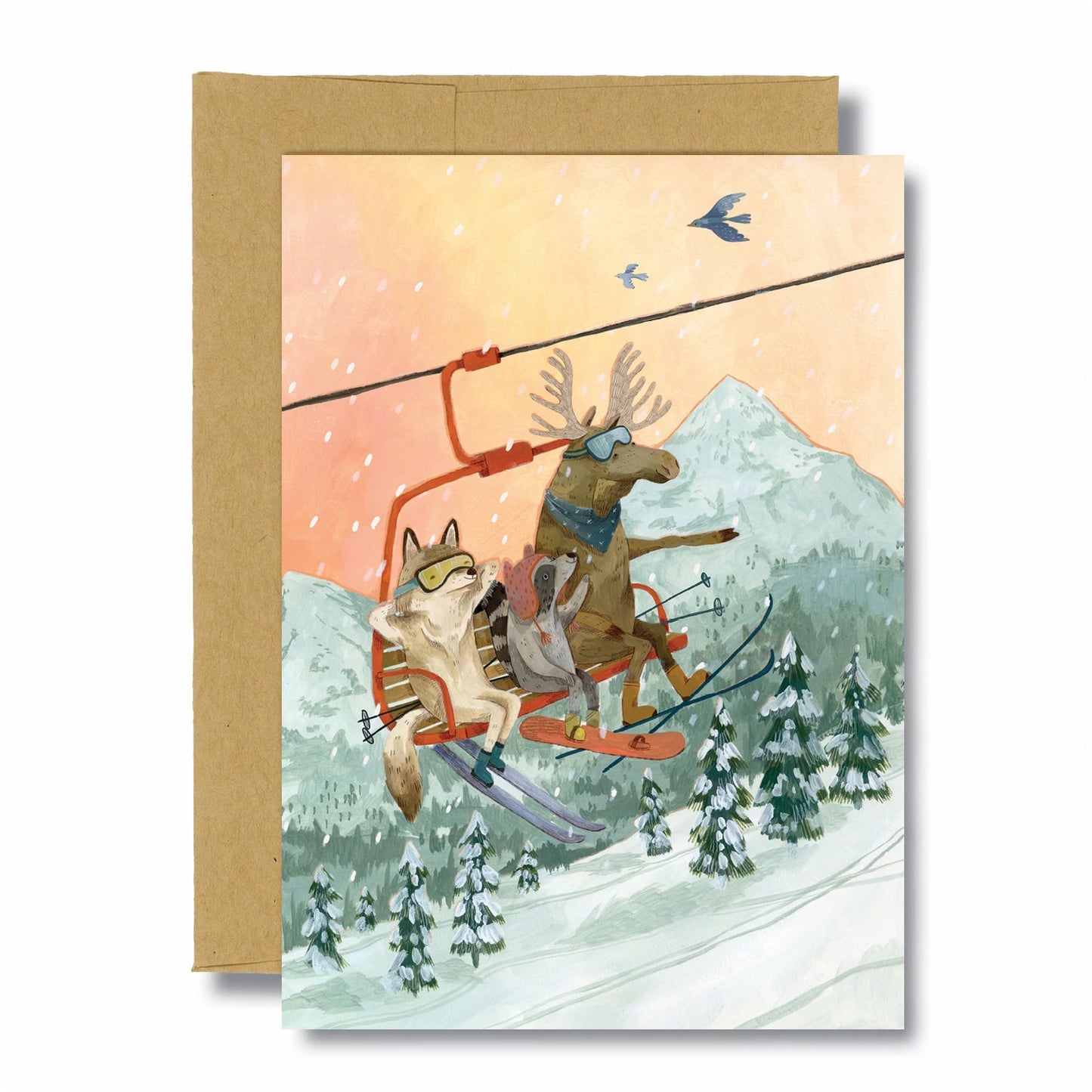 Sunset Ski 5X7 Card