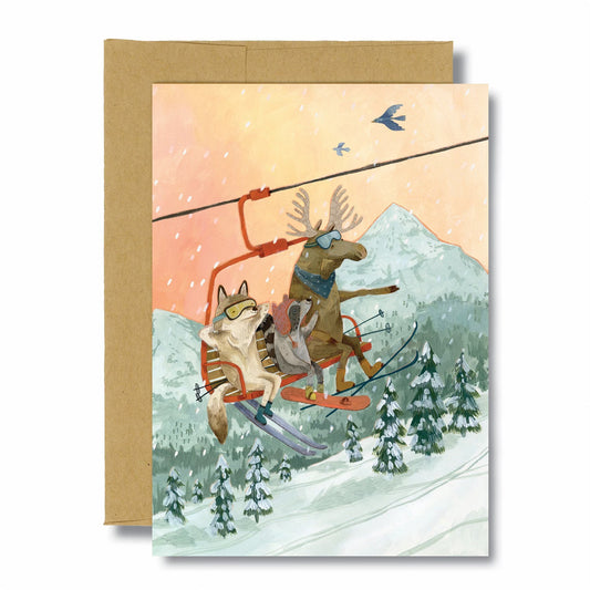 Sunset Ski 5X7 Card