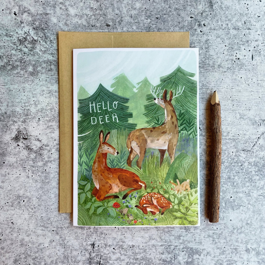 Hello Deer 5x7 Card