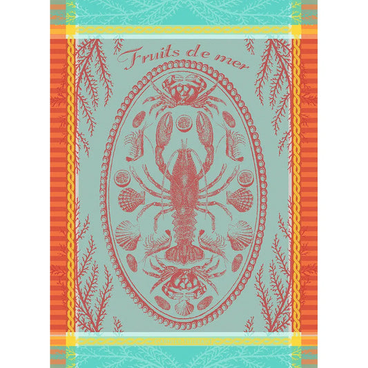 22“x 30” Maree Basse Lagon Jacquard Kitchen Towel