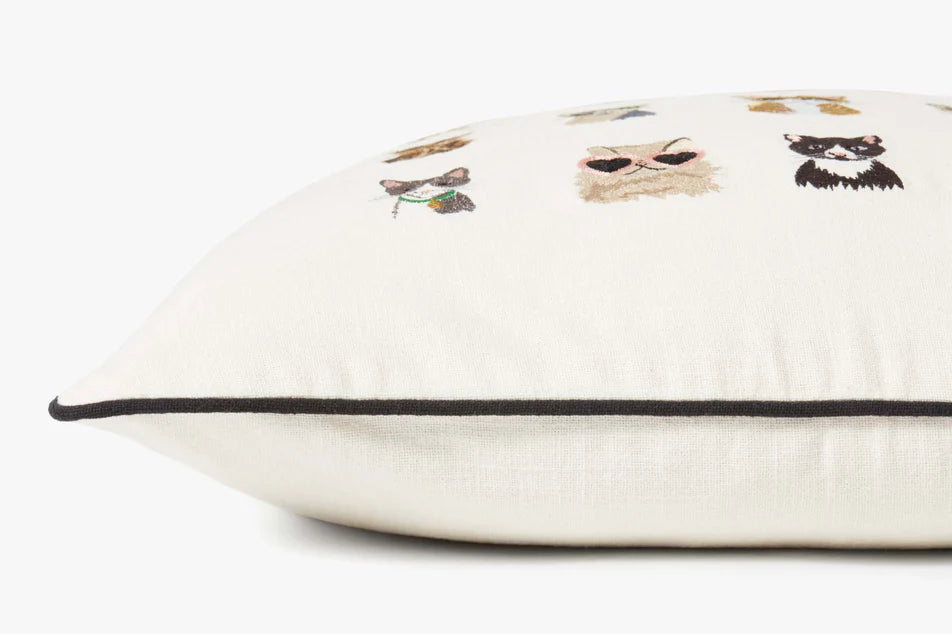 Cats 22x22" Ivory Pillow