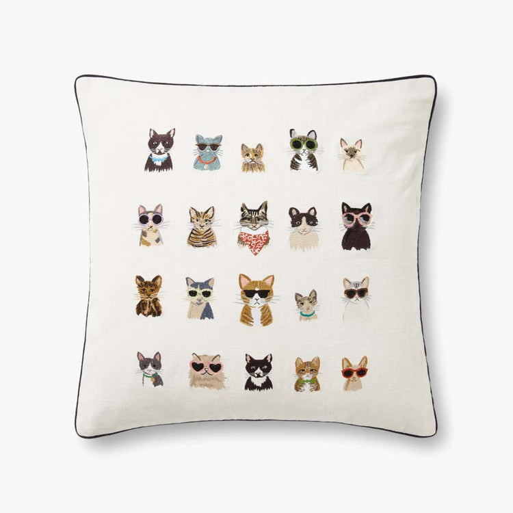 Cats 22x22" Ivory Pillow
