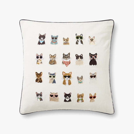 Cats 22x22" Ivory Pillow