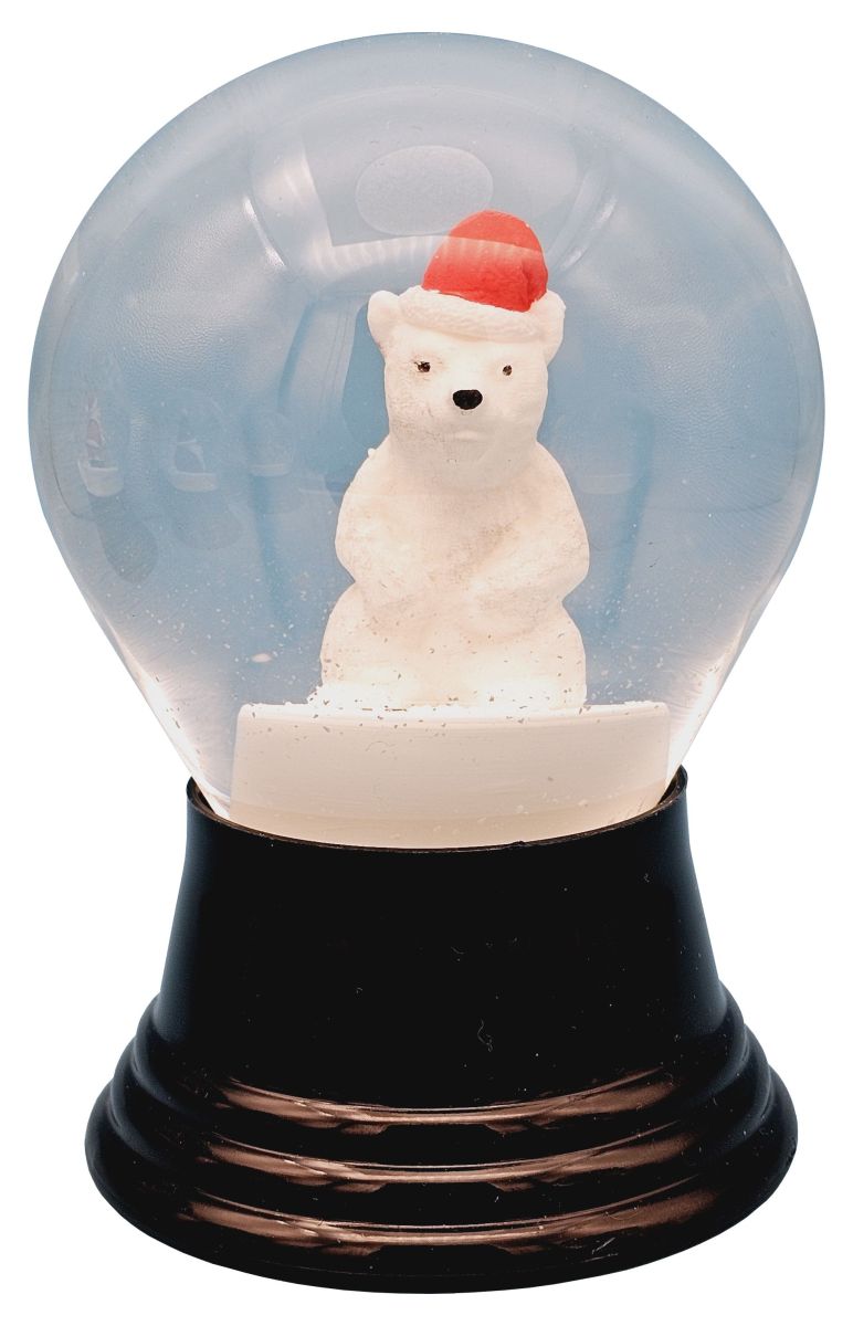 Santa Polar Bear Snowglobe