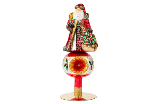 Holly Berry Santa Tree Topper