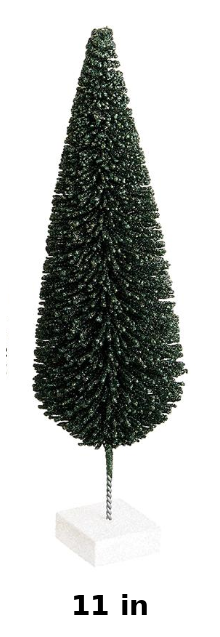 11-15" Glittered Bottle Brush Trees