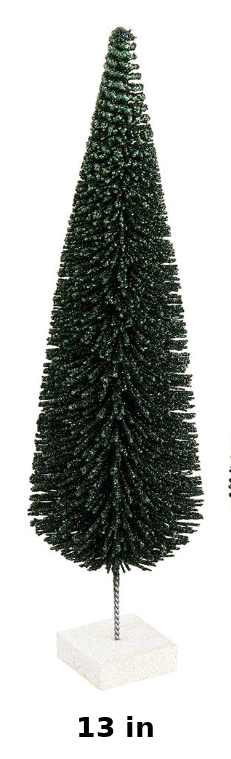 11-15" Glittered Bottle Brush Trees