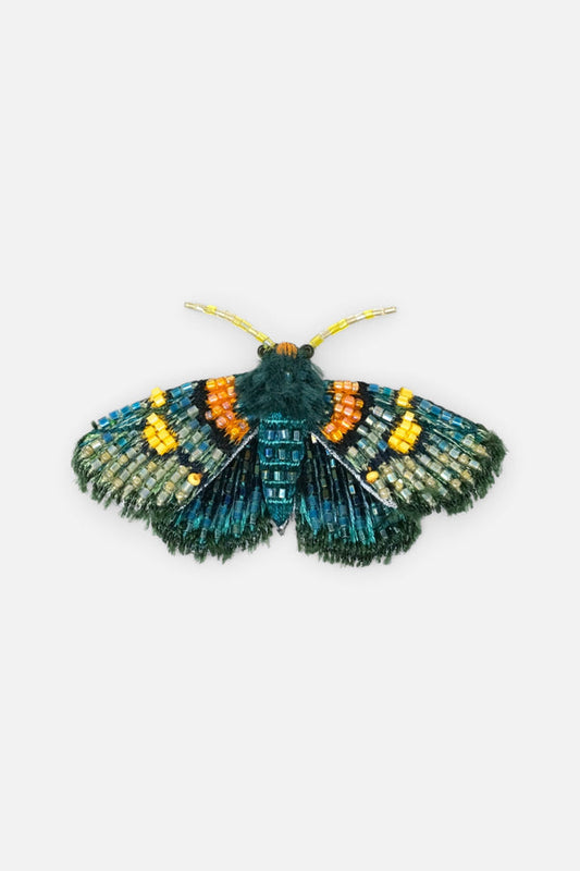 Africa Peach Moth Brooch Pin