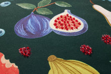 Load image into Gallery viewer, 22"x22" Green Cotton Fruitstand Pillow
