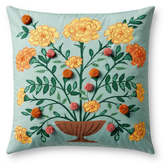 22"x22" Marisol Pillow in Light Green