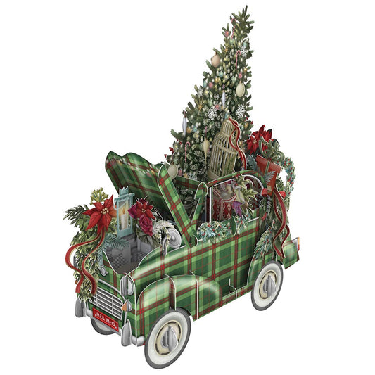 3D TARTAN CAR PAPER D'ART CARD
