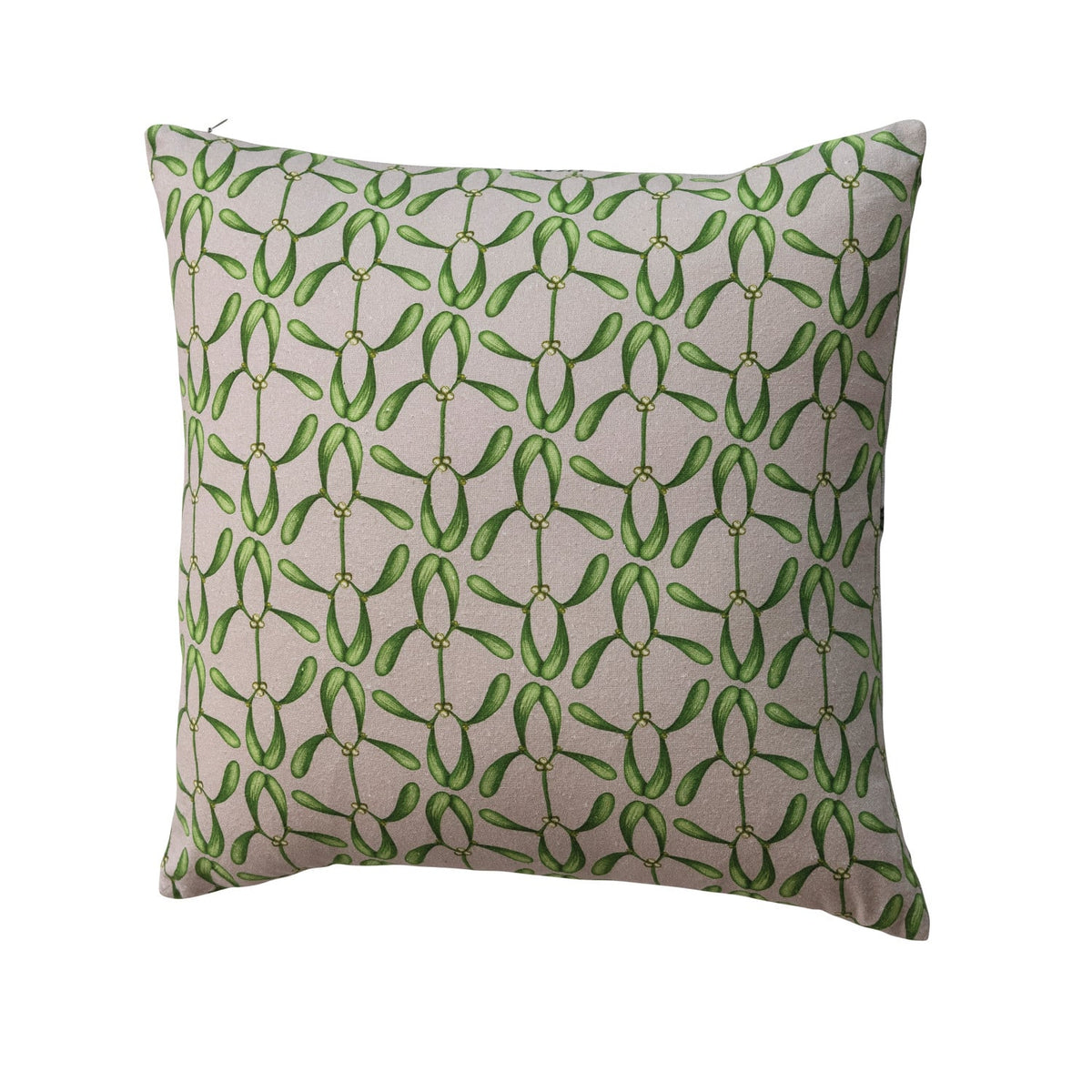 20" Square Linen Printed Swan Pillow w- Embroidery