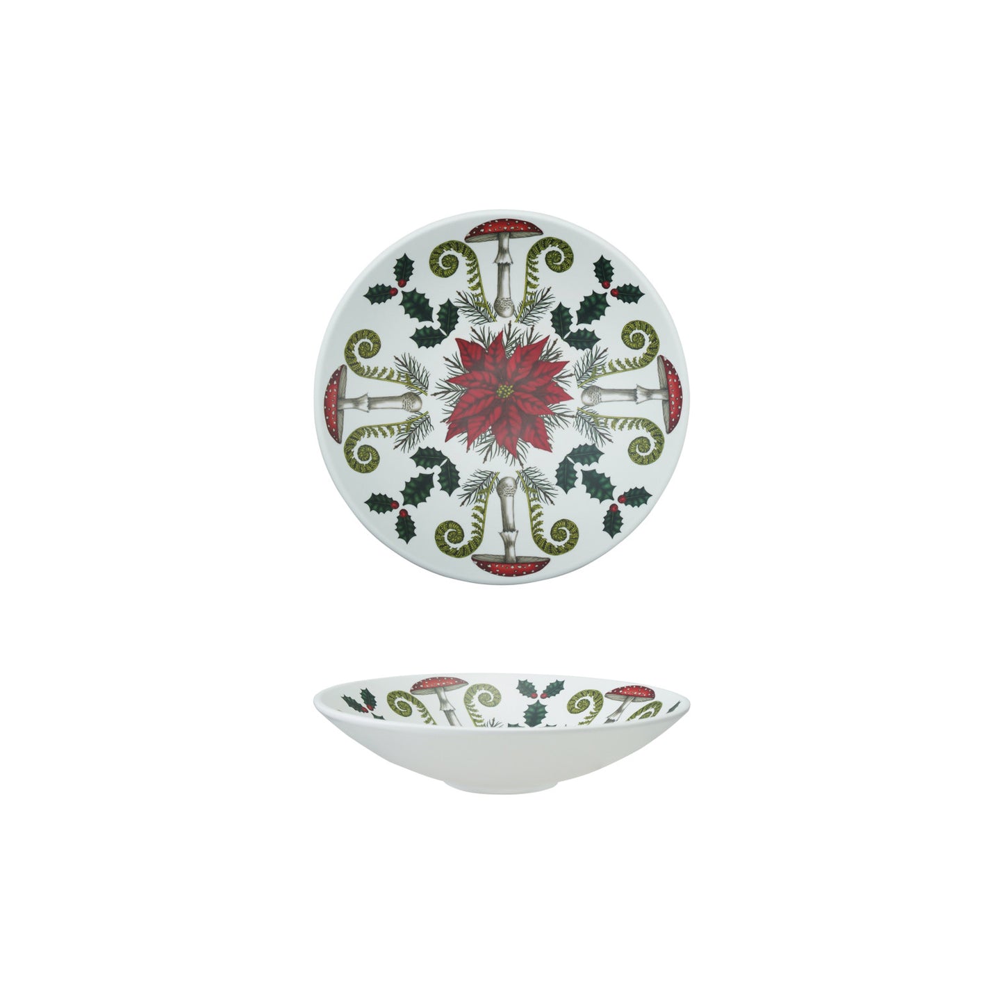 Melamine Serving Bowl w- Seeasonal Botanicals