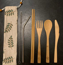 Load image into Gallery viewer, Bamboo Travel Utensils
