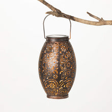 Load image into Gallery viewer, Copper Solar Lantern, 6x6x9
