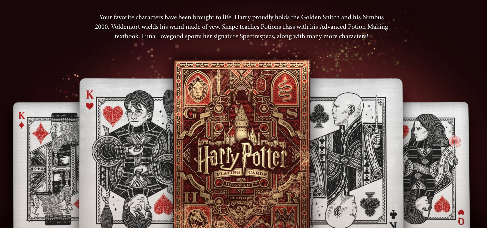 Harry Potter Playing Cards, Red